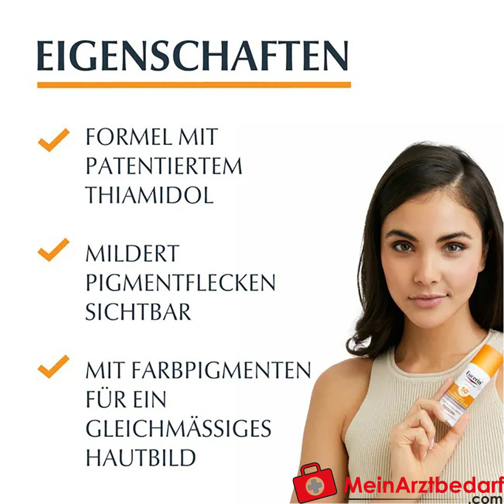 Eucerin® Pigment Control Tinted Face Sun Gel-Creme LSF 50+ – Getönter Sonnenschutz gegen Pigmentflecken, 50ml.