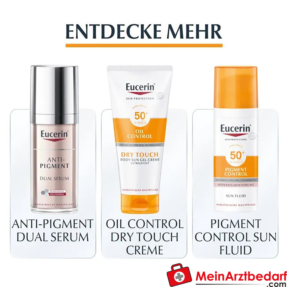 Eucerin® Pigment Control Tinted Face Sun Gel-Creme LSF 50+ – Getönter Sonnenschutz gegen Pigmentflecken, 50ml.