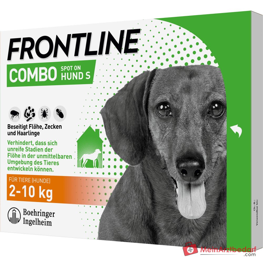 Frontline Combo Fipronil + (S)-Methopren Spot-On Lösung 6 Pipetten Hund S (bis 10 kg)