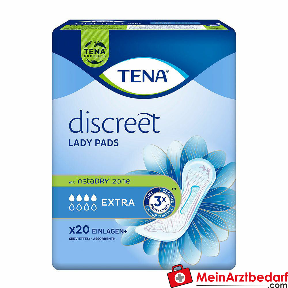 TENA Lady Discreet Extra Inkontinenz Einlagen.