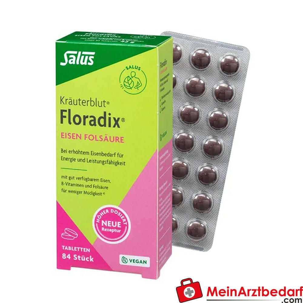 Salus® Kräuterblut® Floradix® Eisen Folsäure, 84 St..