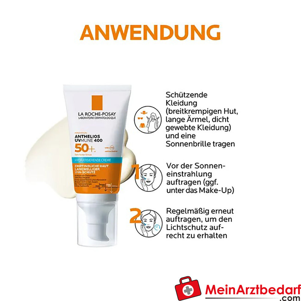 La Roche Posay Anthelios Hydratisierende Creme UVMune 400 LSF 50+, 50ml.