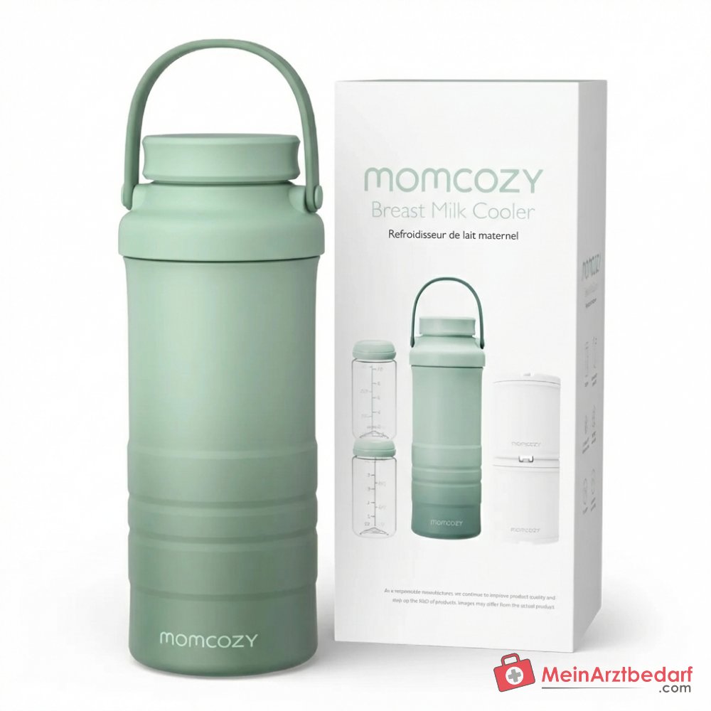 Momcozy draagbare moedermelkkoeler, 24 uur koeling, 2x 325 ml flessen, BPA-vrij, TSA-vriendelijk