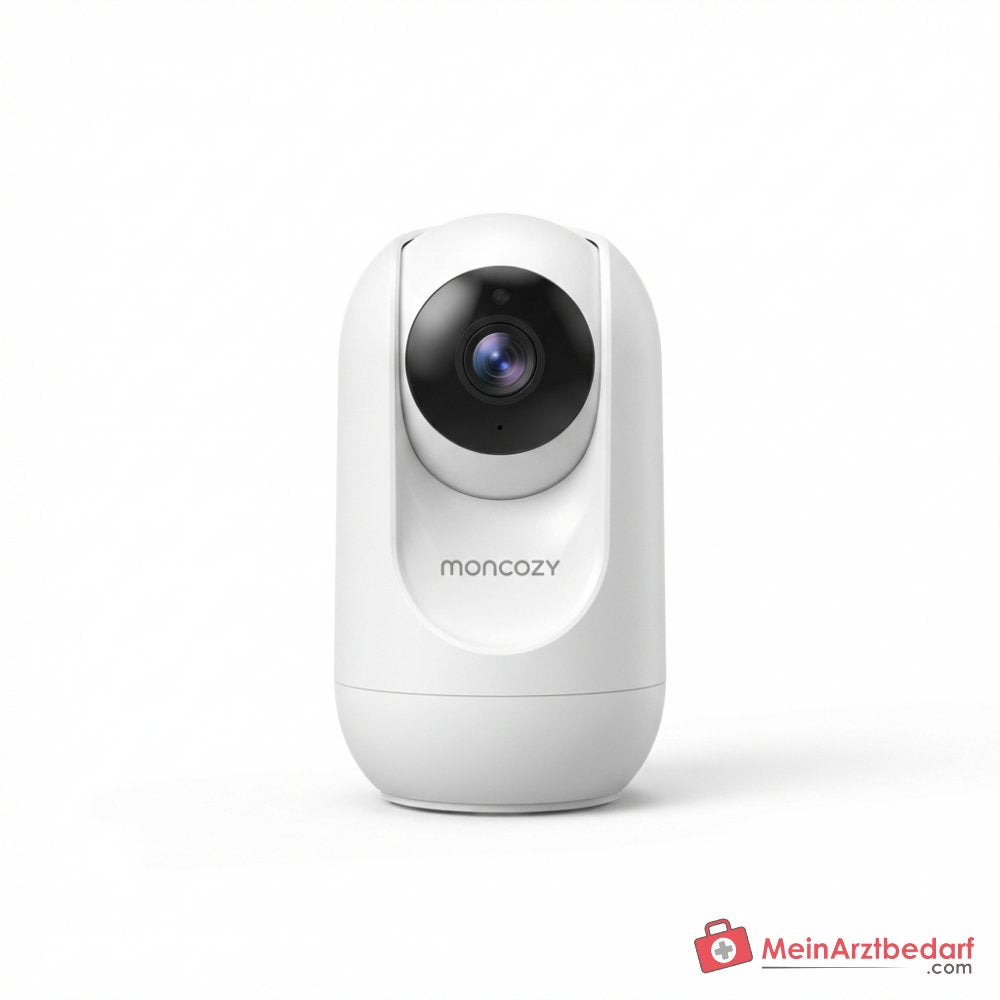 Momcozy Zusatzkamera für BM01 Babyphone 1080P Full HD, 360 Grad Pan-Tilt-Zoom, Infrarot-Nachtsicht, 2-Wege-Audio, Temperatursensor, Schlaflieder