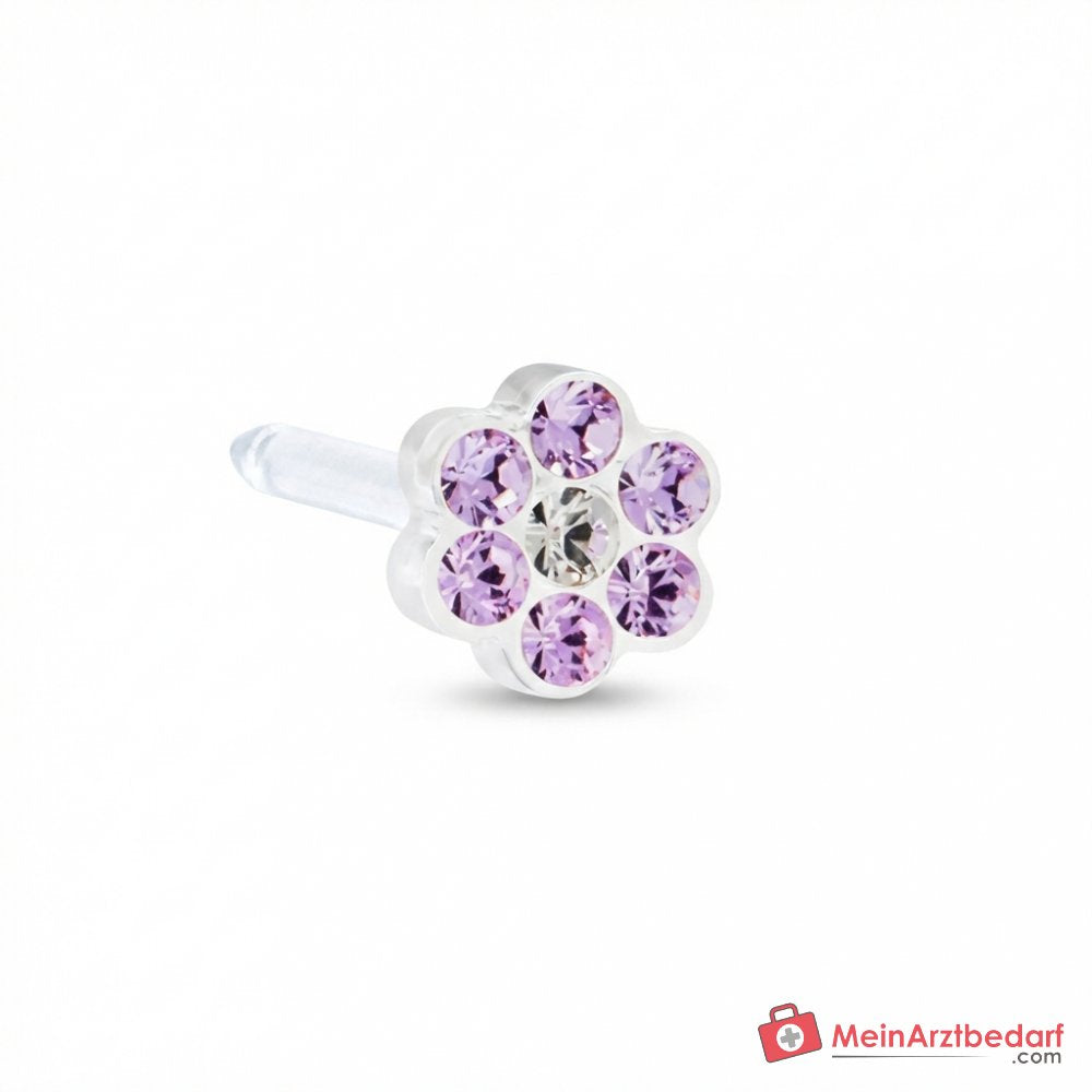 Blomdahl Erstohrstecker Daisy Kunststoff violett, 5 mm, 10 Stk..