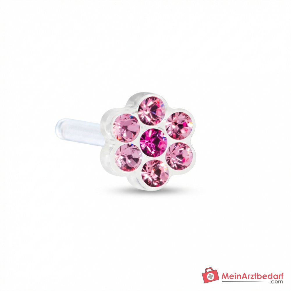 Blomdahl Erstohrstecker Daisy Kunststoff rosa, 5 mm, 10 Stk..