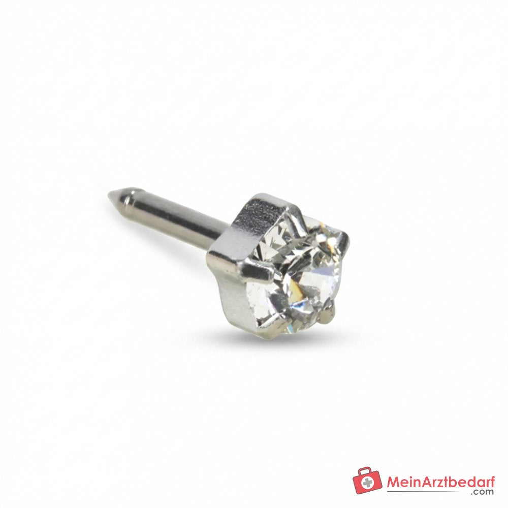 Blomdahl Erstohrstecker Tiffany silber mit Zirkonia, 5 mm, 10 Stk..