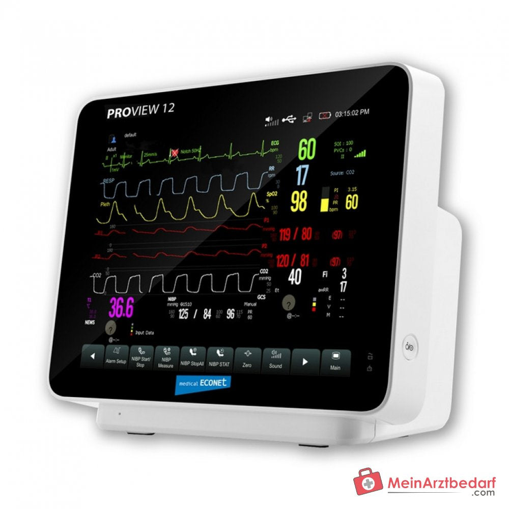 medical ECONET PROview monitor de pacientes 12 con EKG de 12 canales