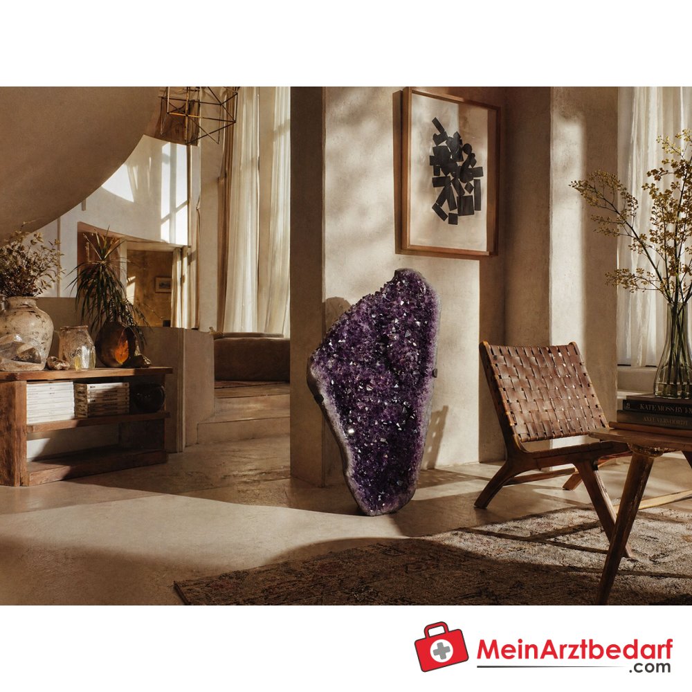 Amethyst-Freiform 103 cm A-Qualität Brasilien mit Stahlsockel Unikat.