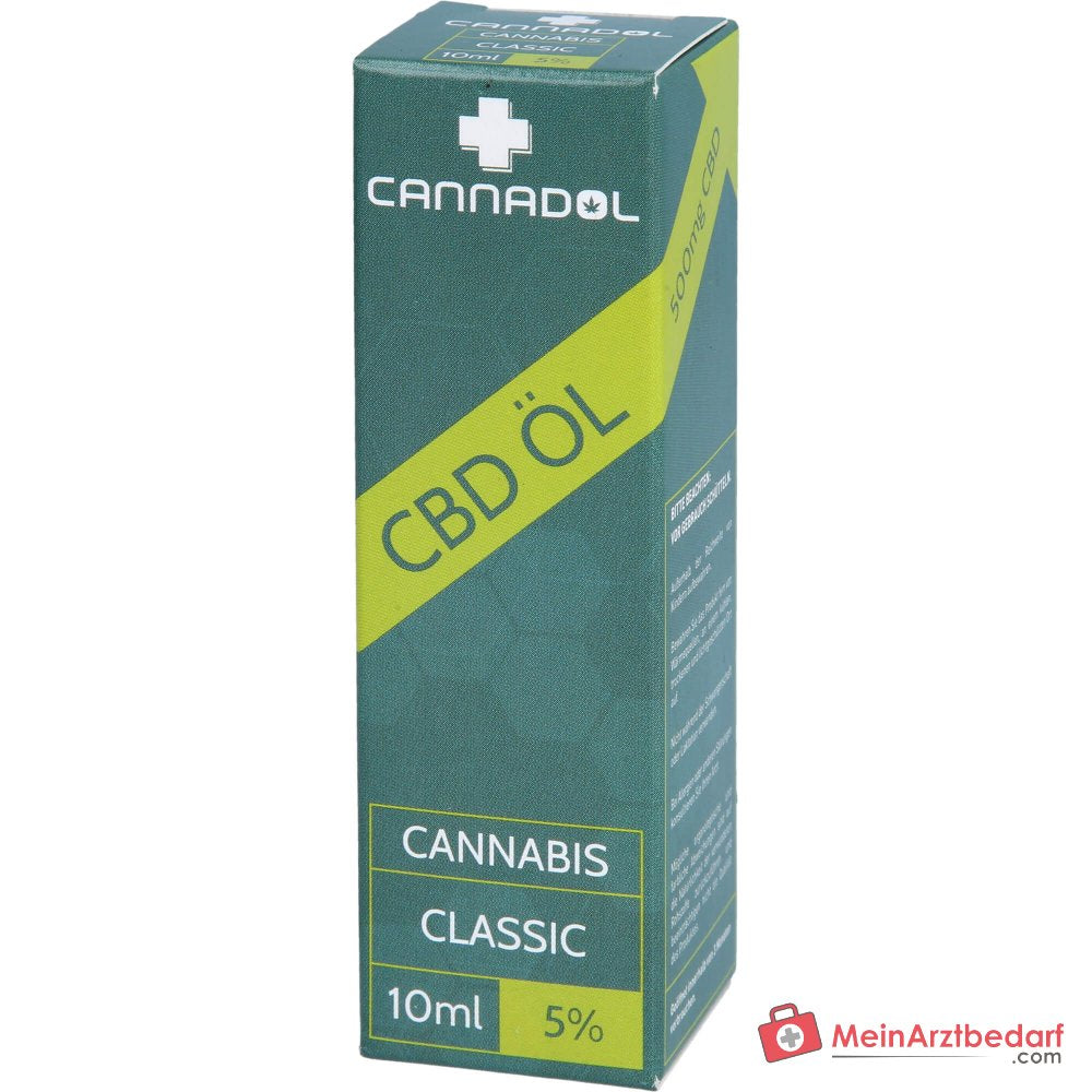 Cannadol Clásico CBD Extracto de Cáñamo Cannabidiol Gotas 5%, 10 ml