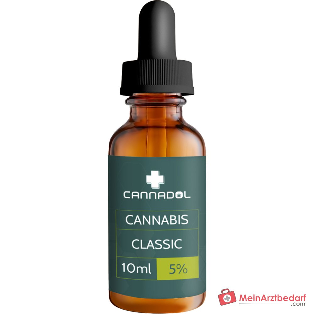 Cannadol Clásico CBD Extracto de Cáñamo Cannabidiol Gotas 5%, 10 ml