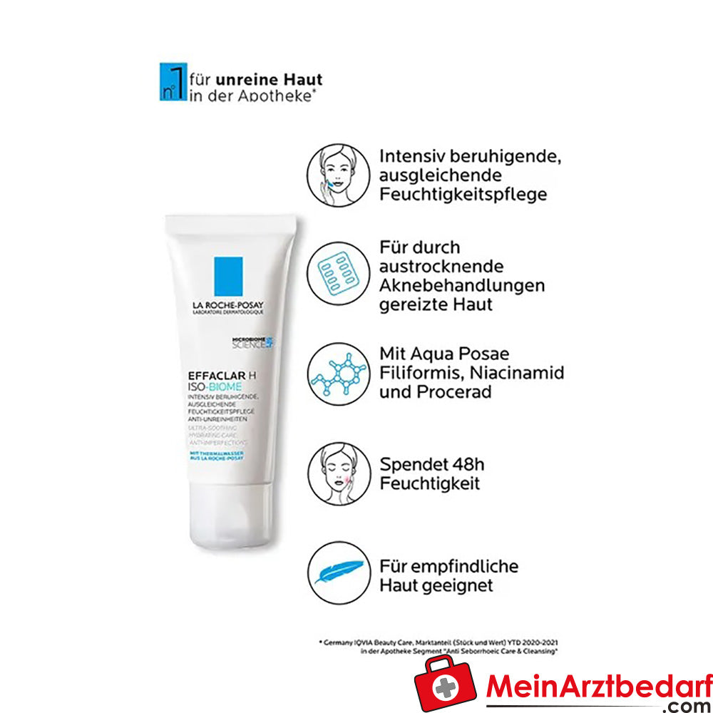 La Roche Posay EFFACLAR H ISO-BIOME Feuchtigkeitspflege, 40ml.