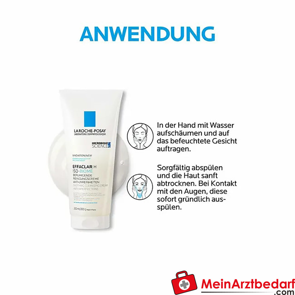 La Roche Posay EFFACLAR H ISO-BIOME Reinigungscreme für das Gesicht, 200ml.