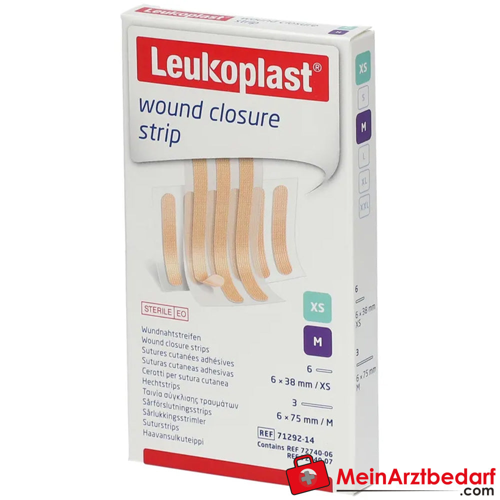 Leukoplast wound closure strip.