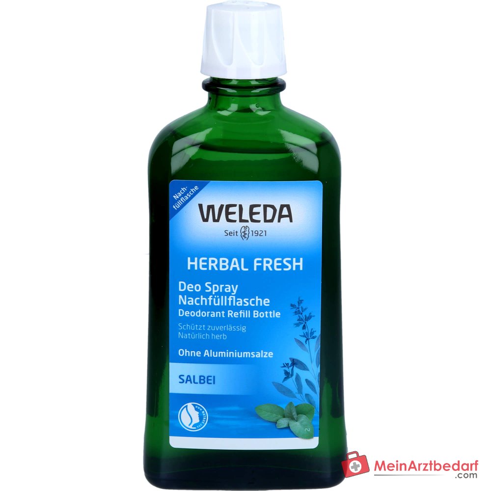 Weleda Herbal Fresh Deo Spray Salbeioel Nachfuellflasche, 200 ml