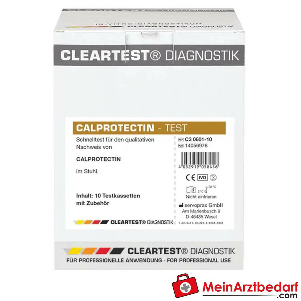 Cleartest Calprotectin Stuhlproben-Schnelltest.