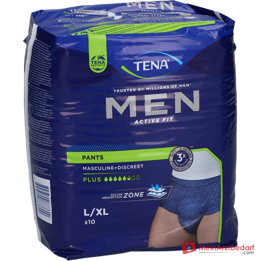 TENA Men Active Fit Broek Plus absorptie 5,5 wegwerpbroek L/XL blauw