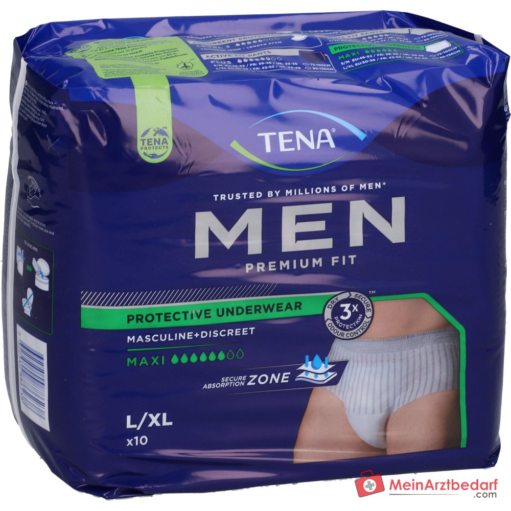 TENA Men Premium Fit Pants Maxi Einweghosen L/XL 40 Stück (4x10)