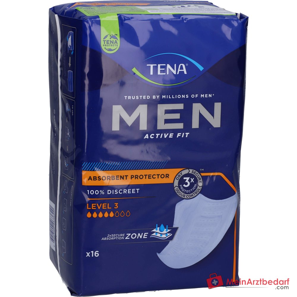 TENA Men Active Fit Level 3 - wkładki przeciw silnemu wyciekowi moczu, pakowane pojedynczo