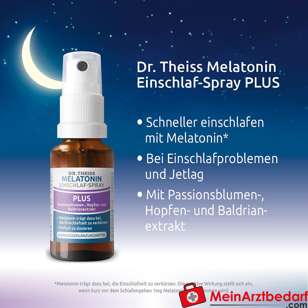 DR. THEISS Melatonin Einschlaf-Spray Plus, 20ml.
