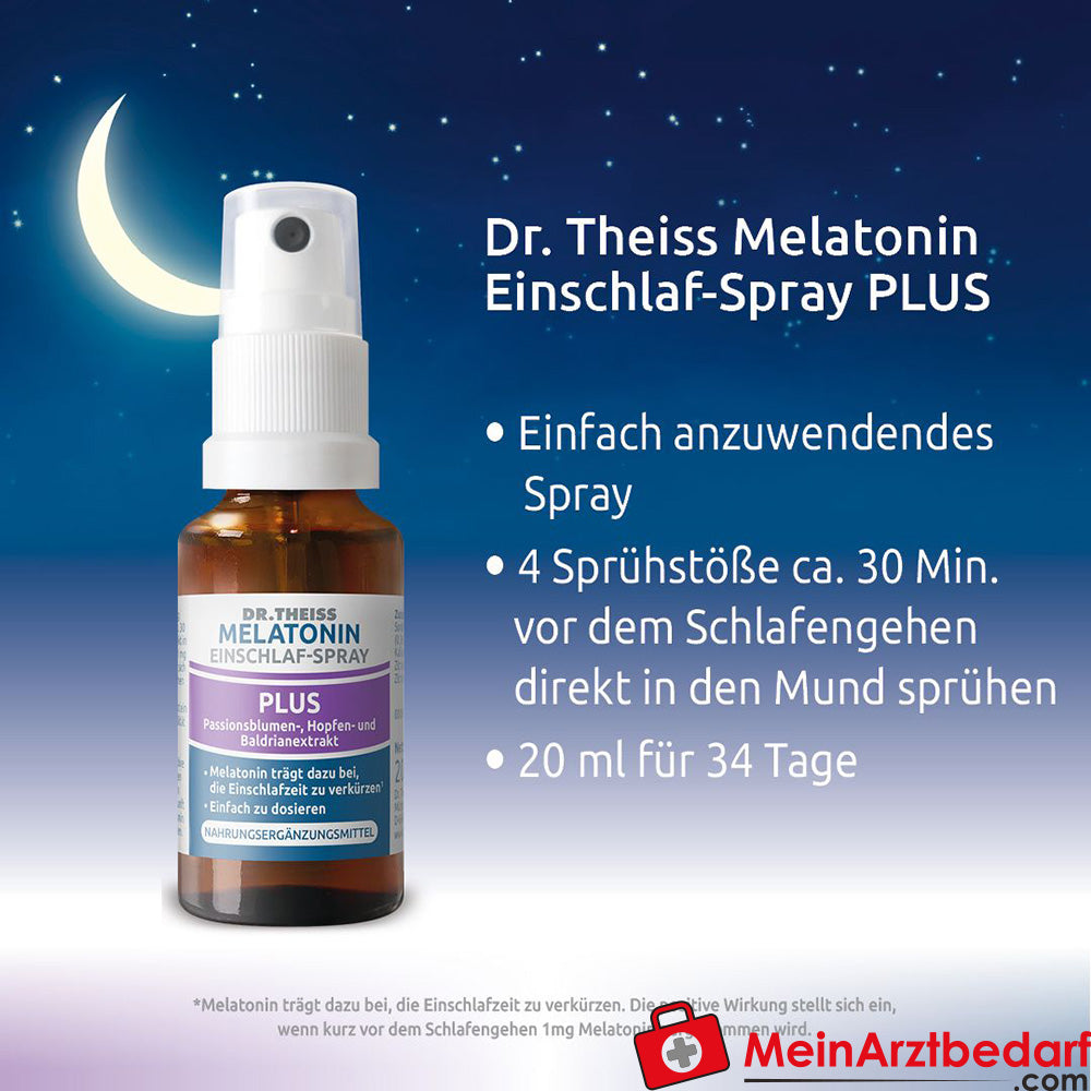 DR. THEISS Melatonin Einschlaf-Spray Plus, 20ml.