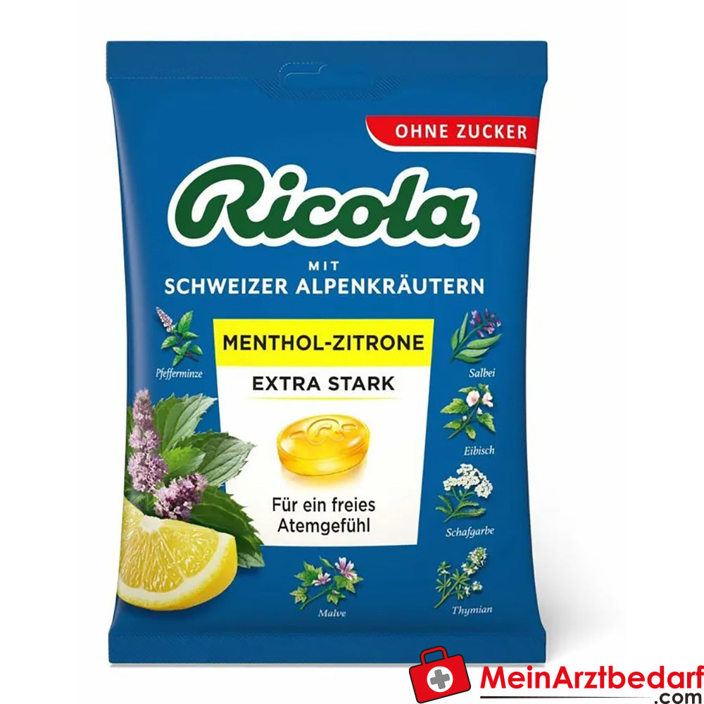 Ricola MENTHOL-ZITRONE, 75g.