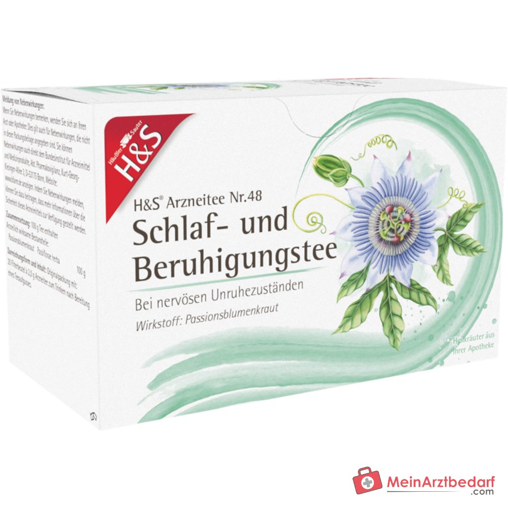 H&S Slaap- en Kalmeringsthee Passiebloemextract Filterzakjes 1 Verpakking, 20 x 2 g