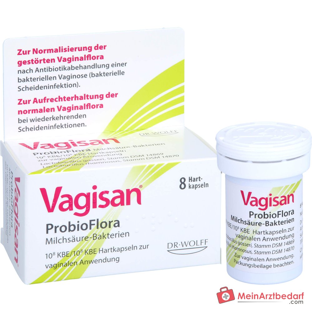 Vagisan ProbioFlora Milchsäure-Bakterien Hartkapseln, 8 St..