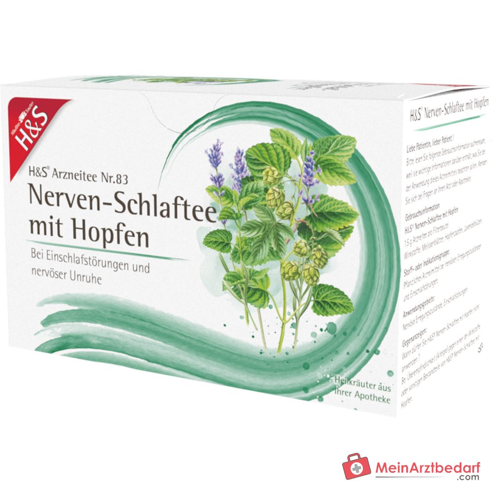 H&S Nerven-Schlaftee mit Hopfen Tee 20 Beutel, 20 x 1.5 g