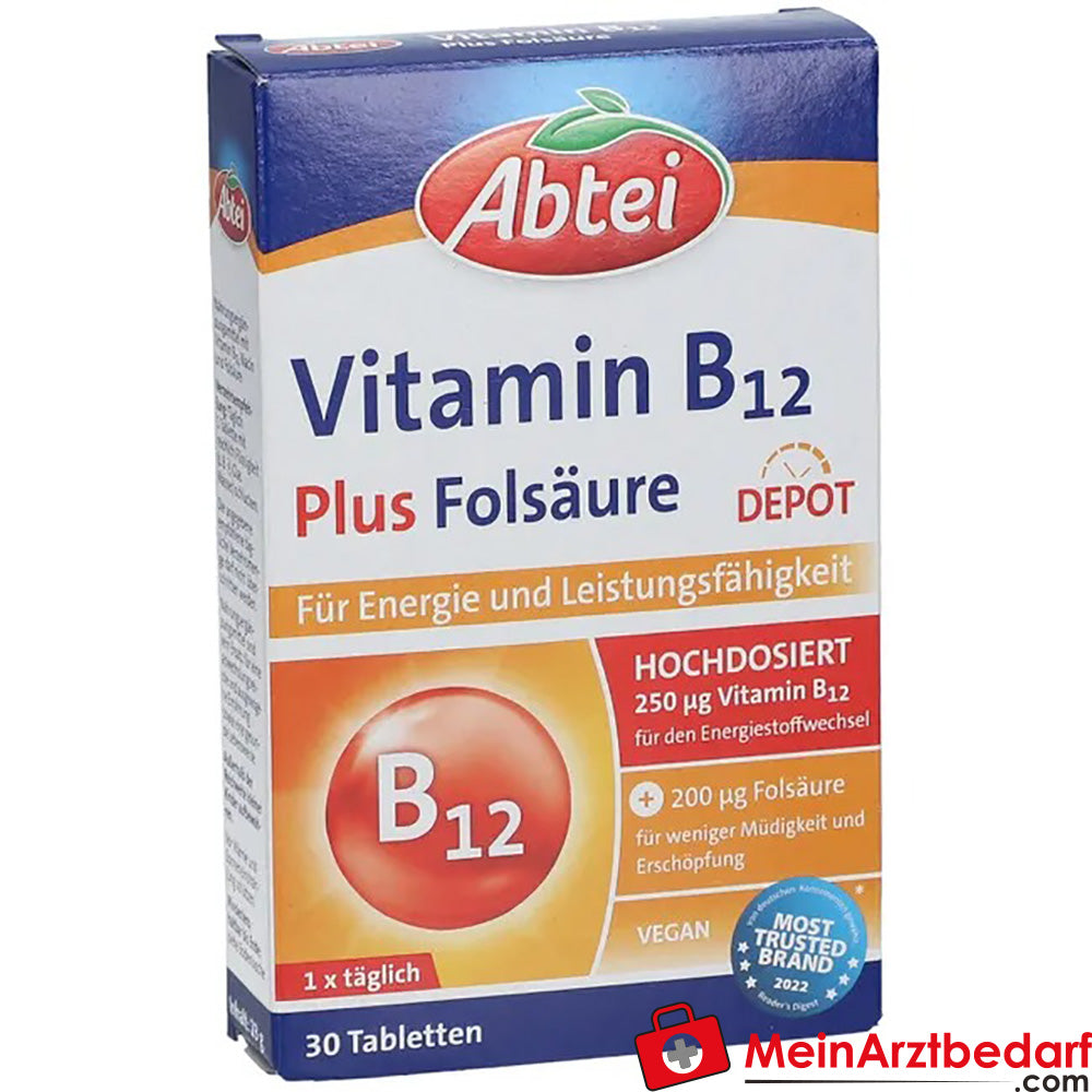 Abtei Vitamin B12 Plus Folsäure, 30 St..