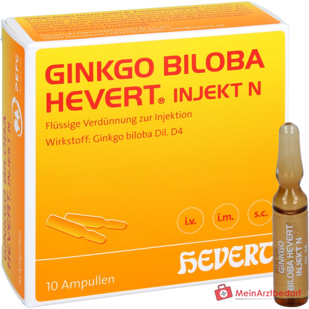 Hevert Ginkgo Biloba Injekt N Ampullen, 10 Stück