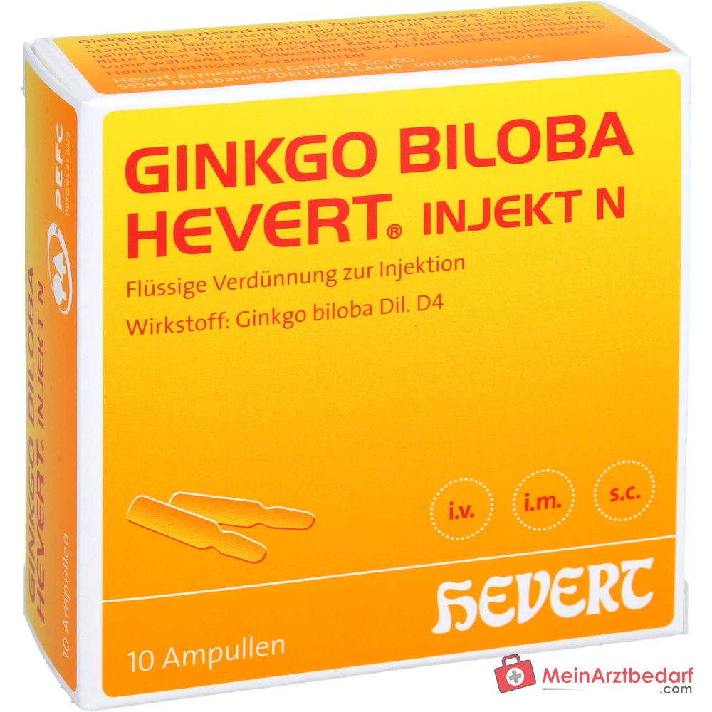 Hevert Ginkgo Biloba Injekt N Ampullen, 10 Stück