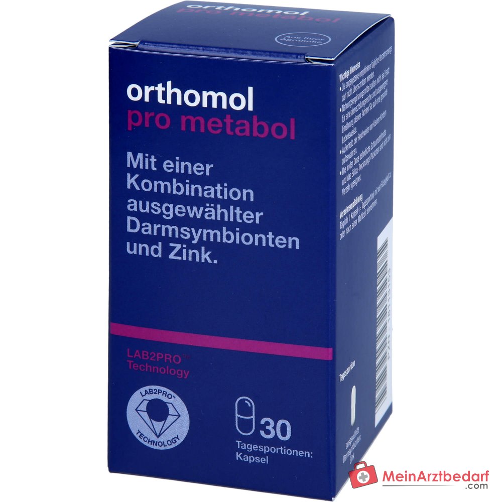 Orthomol Pro metabol Kapseln mit Darmsymbionten und Zink, 30 St..
