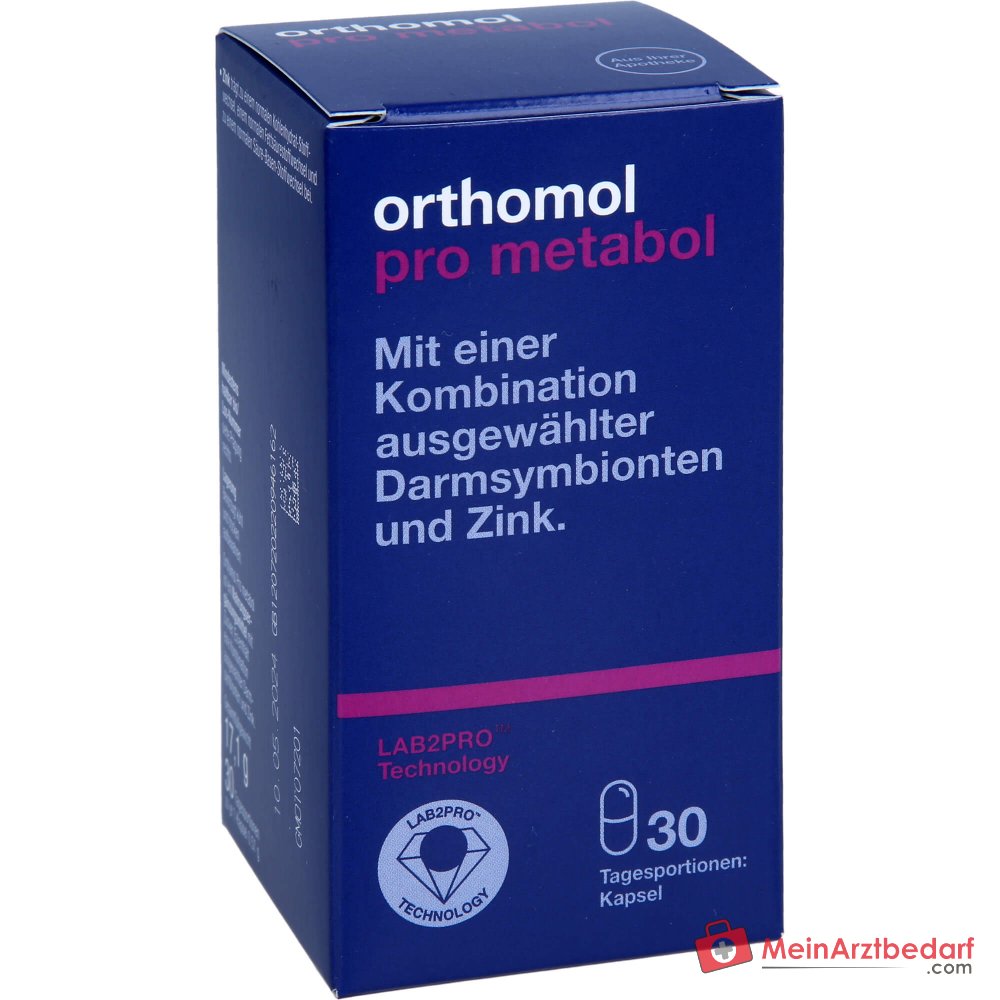 Orthomol Pro metabol Kapseln mit Darmsymbionten und Zink, 30 St..
