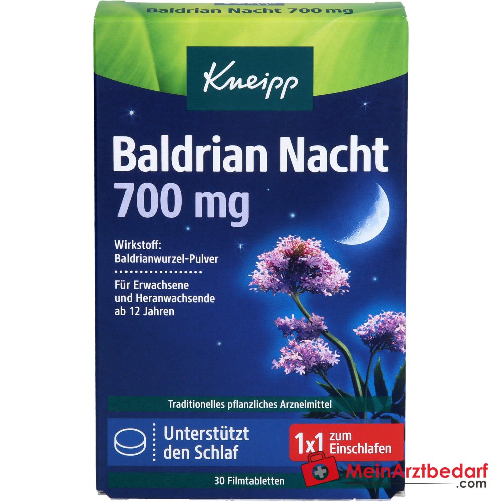 Kneipp Baldrian Nacht 700 mg Filmtabletten, 30 St.