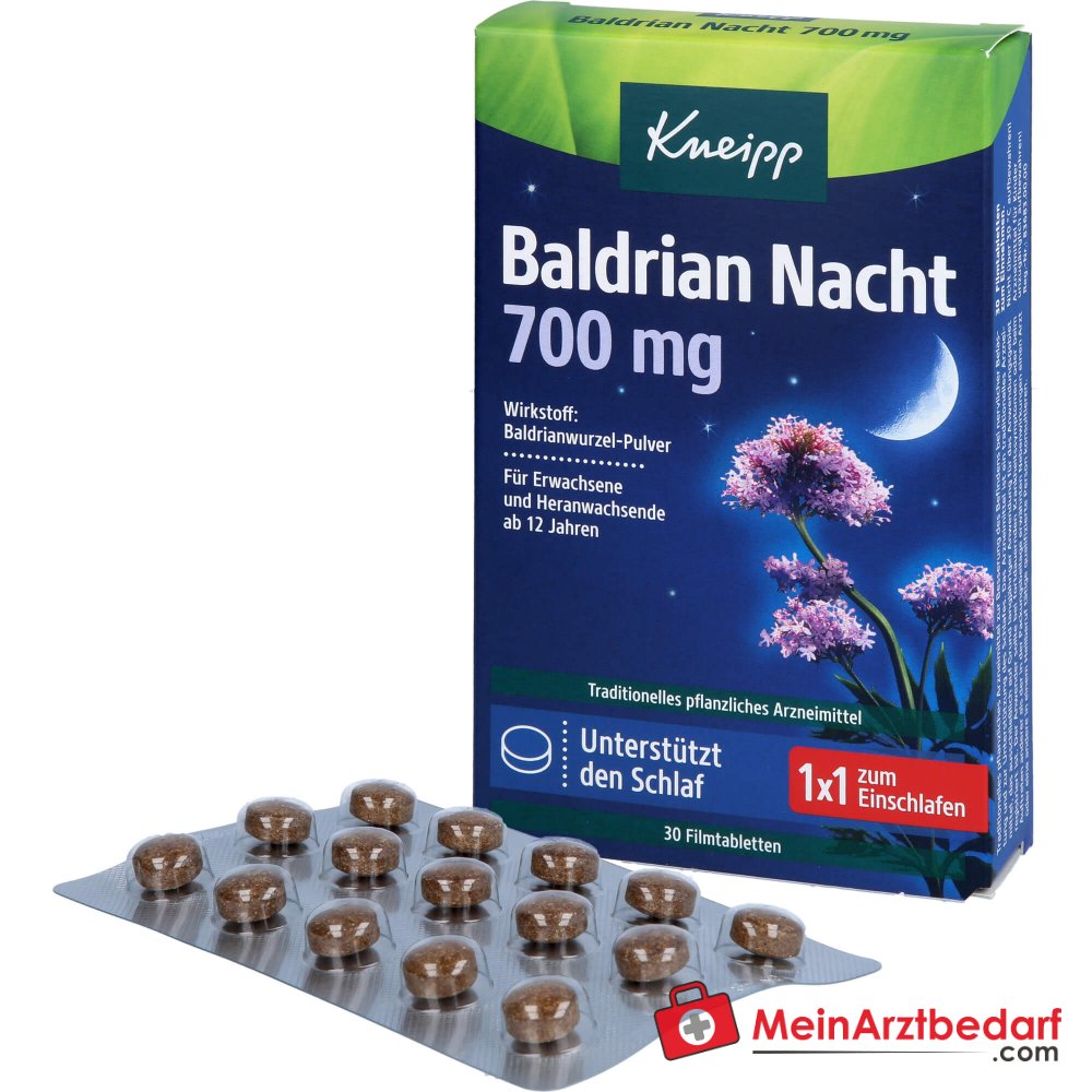 Kneipp Baldrian Nacht 700 mg Filmtabletten, 30 St.