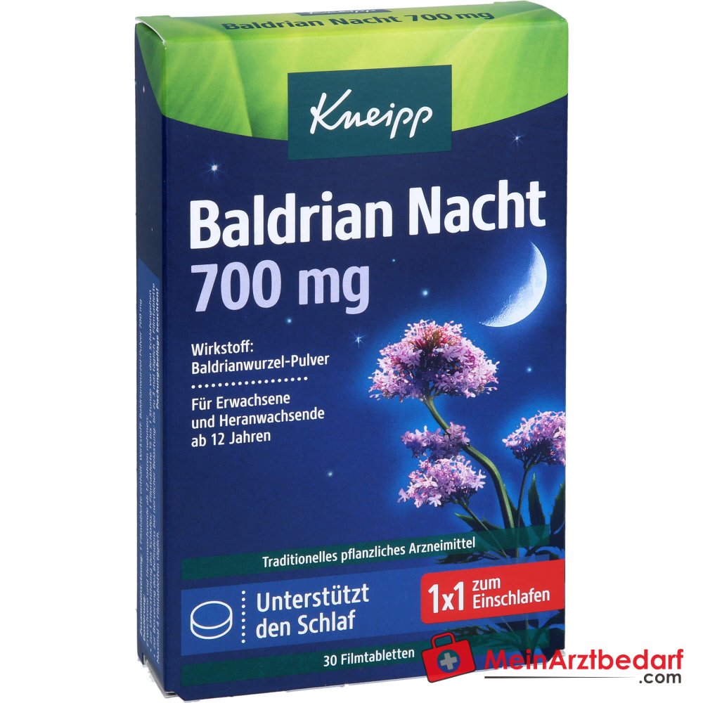 Kneipp Baldrian Nacht 700 mg Filmtabletten, 30 St.