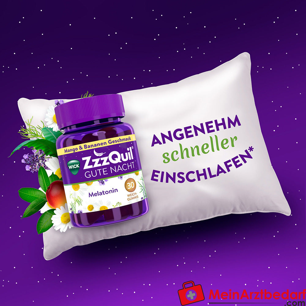 WICK ZzzQuil Gute Nacht mit Melatonin Mango-Banane, 60 St..