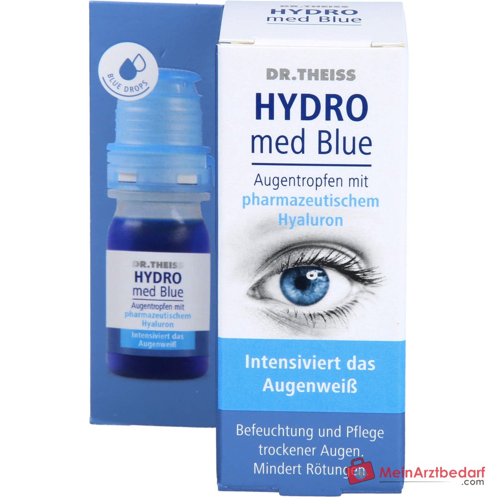Dr. Theiss Hydro med Blue Natriumhyaluronat / Patentblau V Augentropfen, 10 ml.