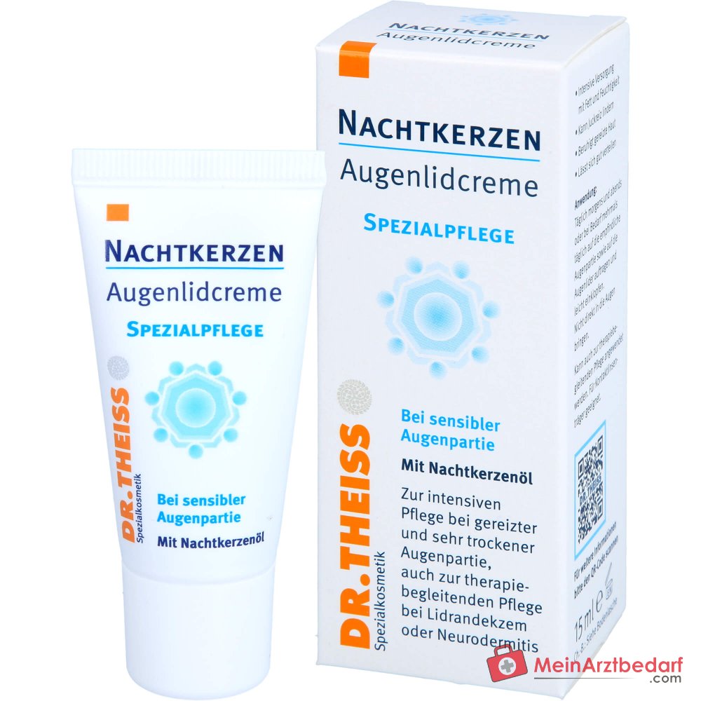 Dr. Theiss Nachtkerzen Augenlidcreme mit Nachtkerzenöl / Panthenol / Glycerin Augencreme, 15 ml.