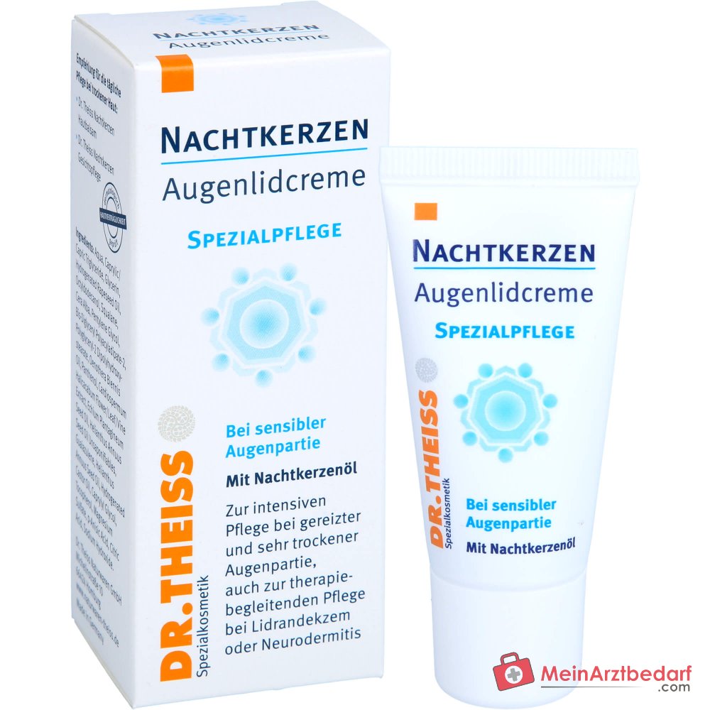 Dr. Theiss Nachtkerzen Augenlidcreme mit Nachtkerzenöl / Panthenol / Glycerin Augencreme, 15 ml.