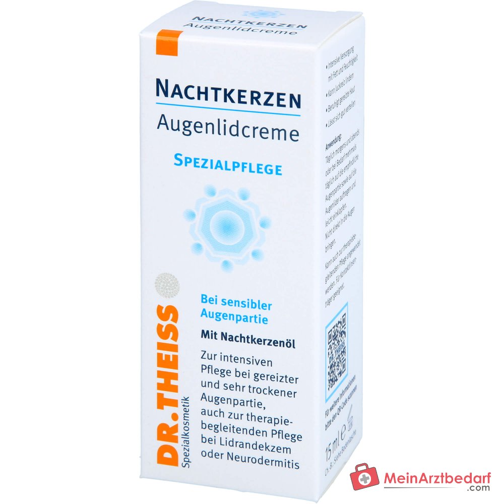 Dr. Theiss Nachtkerzen Augenlidcreme mit Nachtkerzenöl / Panthenol / Glycerin Augencreme, 15 ml.