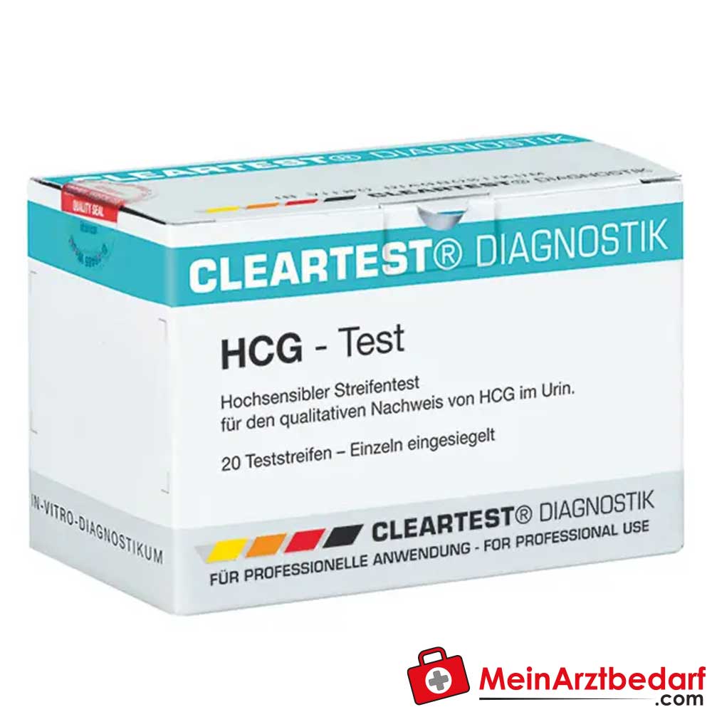 Cleartest HCG-Schwangerschafts-Teststreifen, 20 St..
