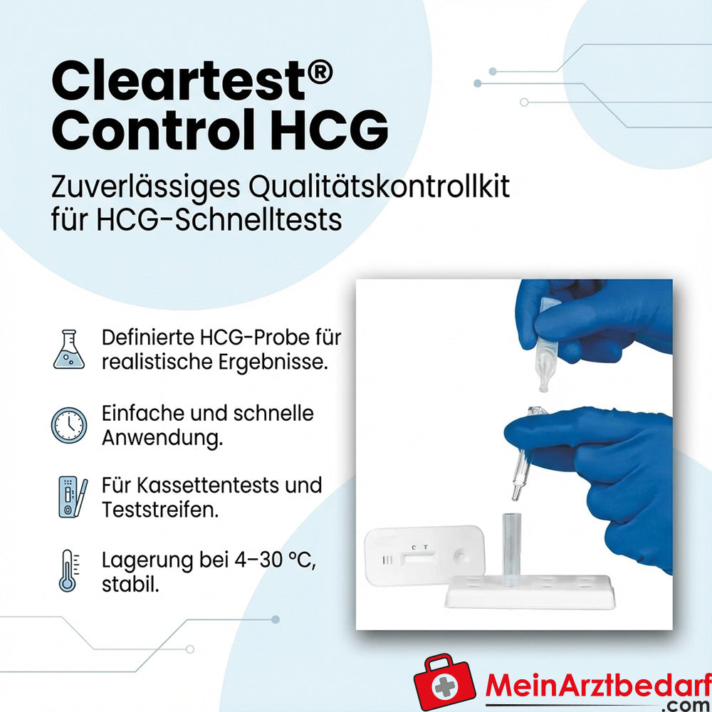 Cleartest Control HCG Qualitätskontrollkit Lyophilisat für HCG-Schnelltests 1 St.