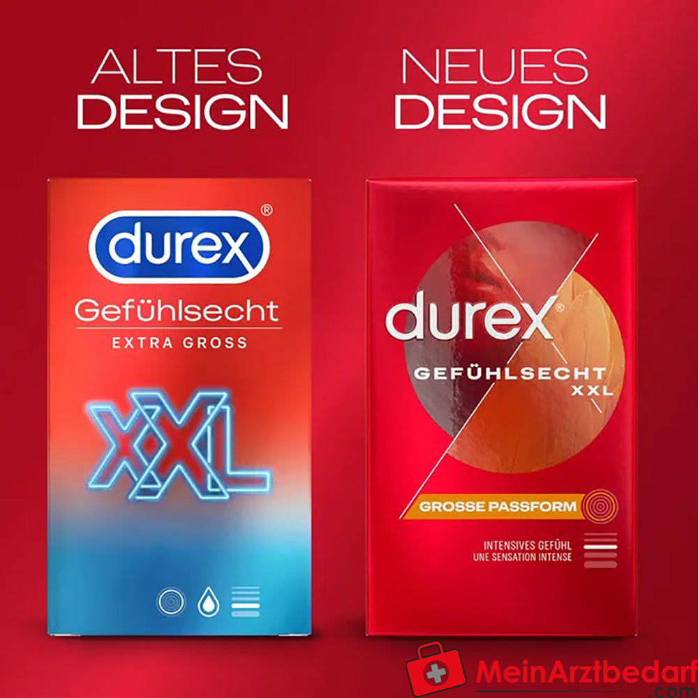 durex® Gefühlsecht XXL Kondome.