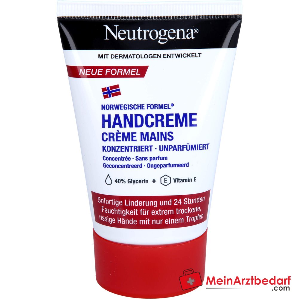 Neutrogena Norwegische Formel Konzentrierte Handcreme unparfümiert, 50 ml.
