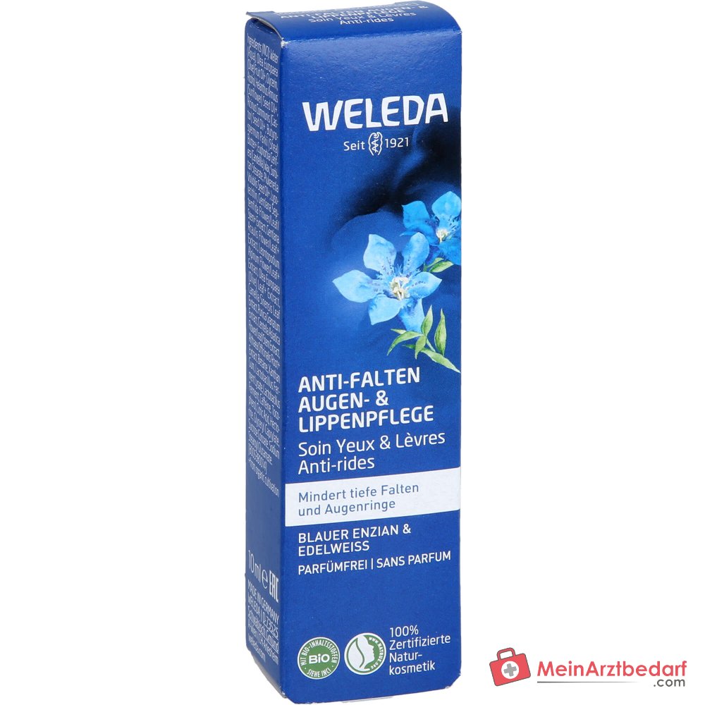 Weleda Anti-Falten Augen- und Lippenpflege Blauer Enzian & Edelweiss, 10 ml