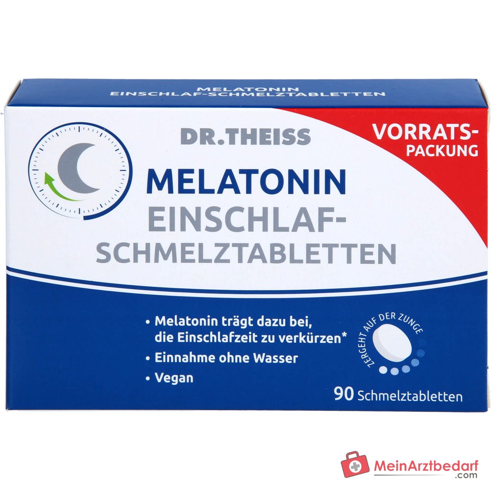 Dr. Theiss Melatonin Einschlaf-Schmelztabletten Melatonin 1 mg Schmelztabletten, 90 St..