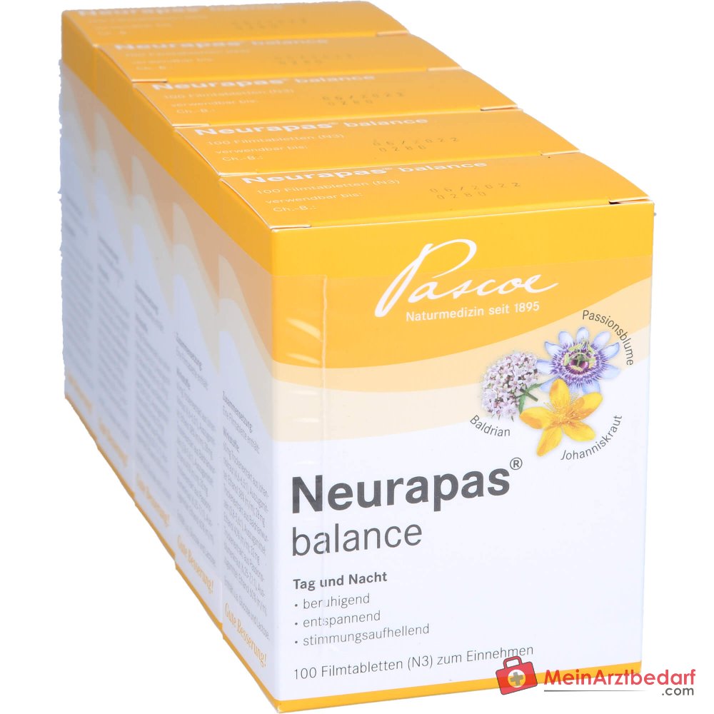 Neurapas balance compresse con valeriana, iperico e passiflora confezione, 5x100 pz.