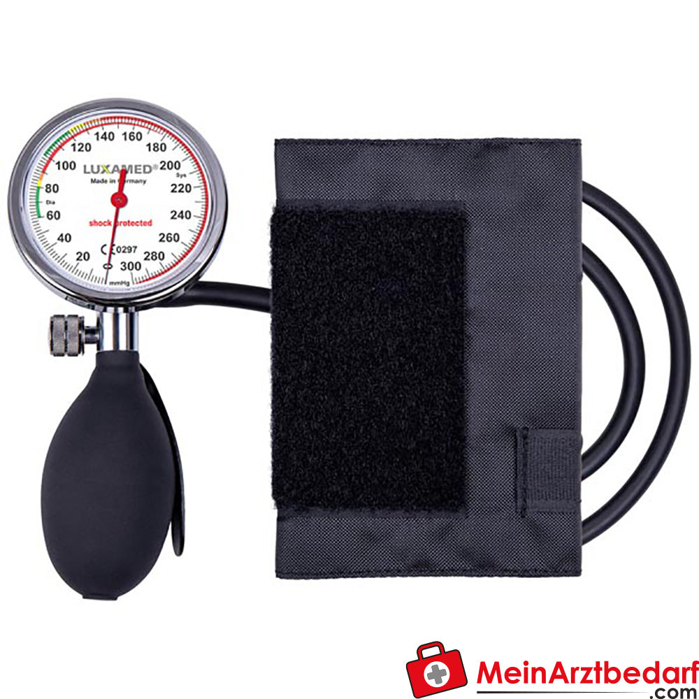 LUXAMED Blutdruckmessgerät 1-Schlauch mit Metallring, schwarz